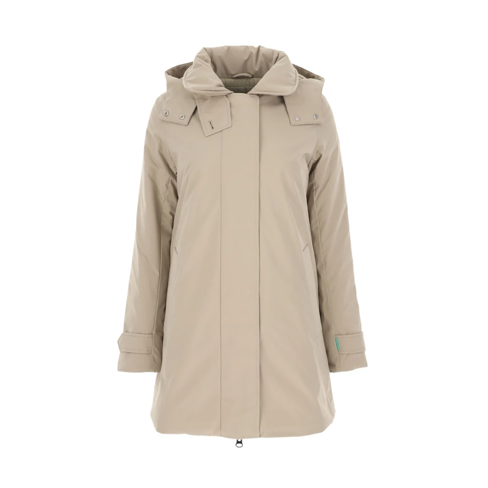 Save The Duck Hooded Coat Beige Dames