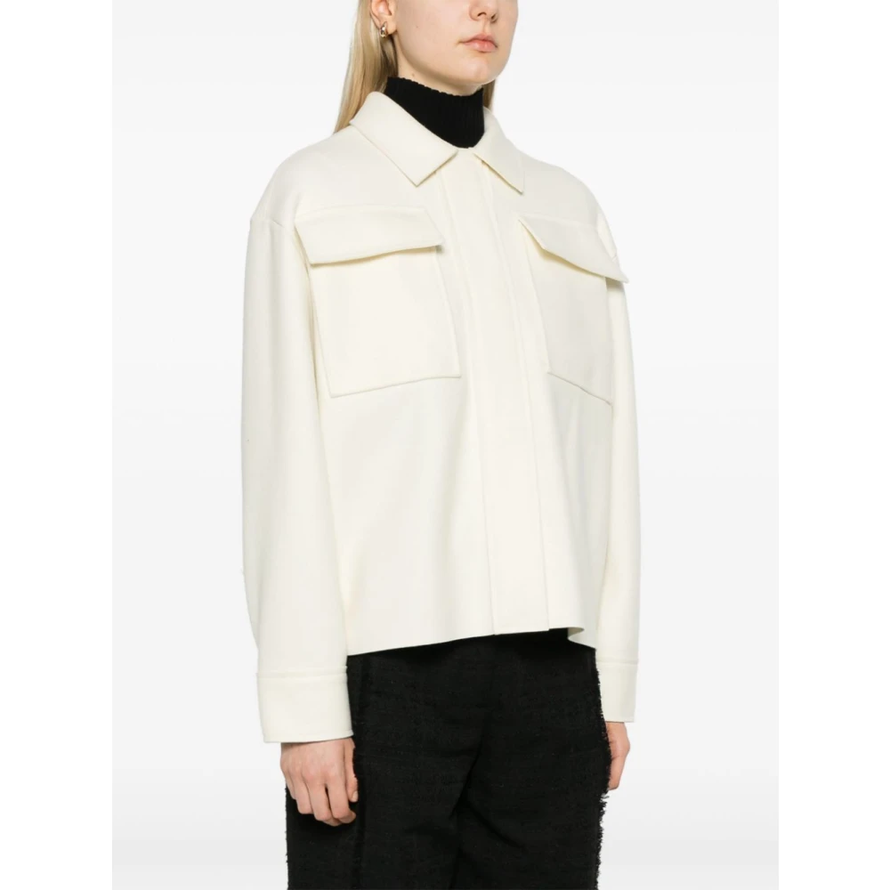 Jil Sander Natuurlijke Pao Jas White Dames