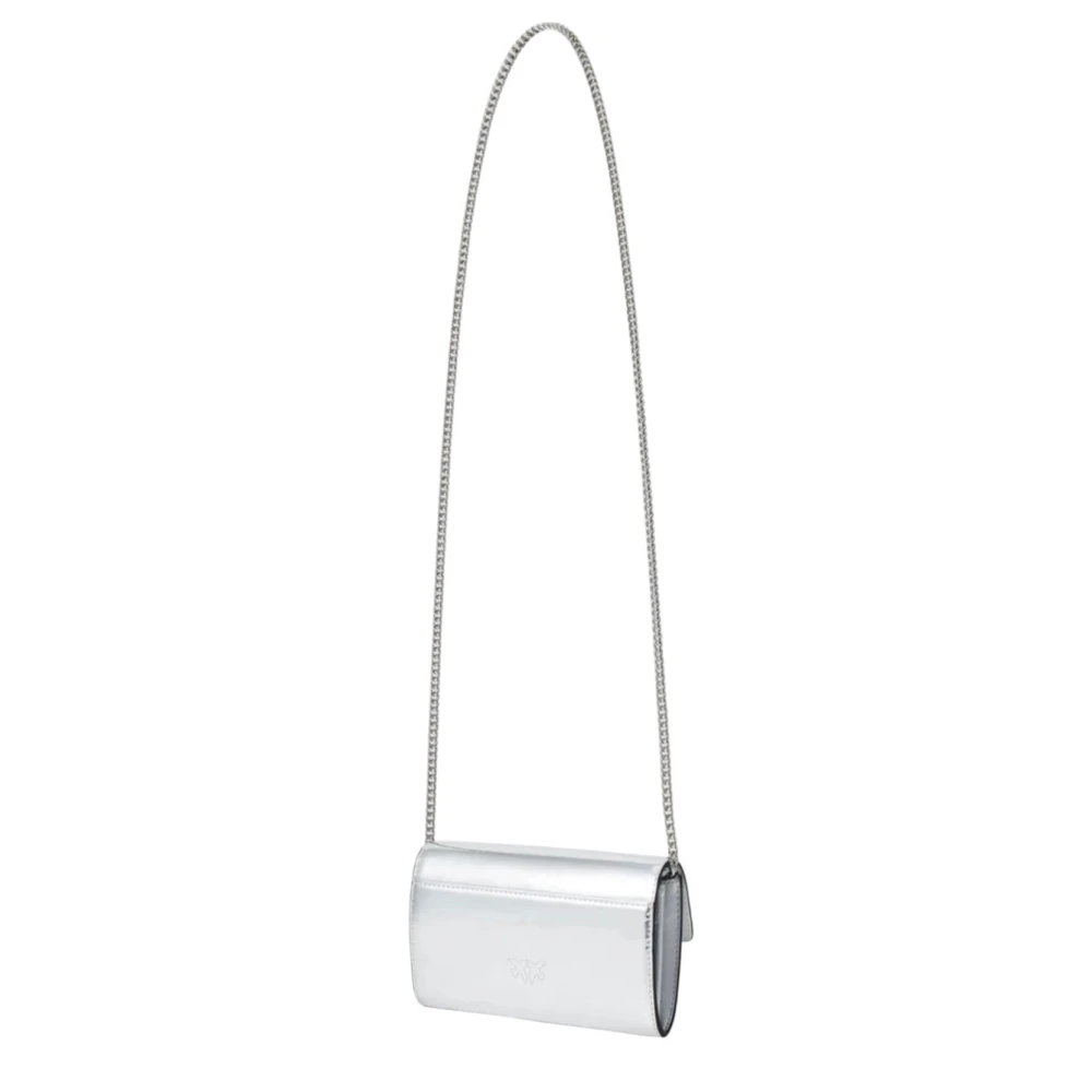 pinko Stijlvolle Leren Tas Gray Dames