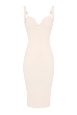 robe-midi-blanche-col-bustier
