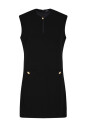 black-mini-dress-with-keyhole-neck