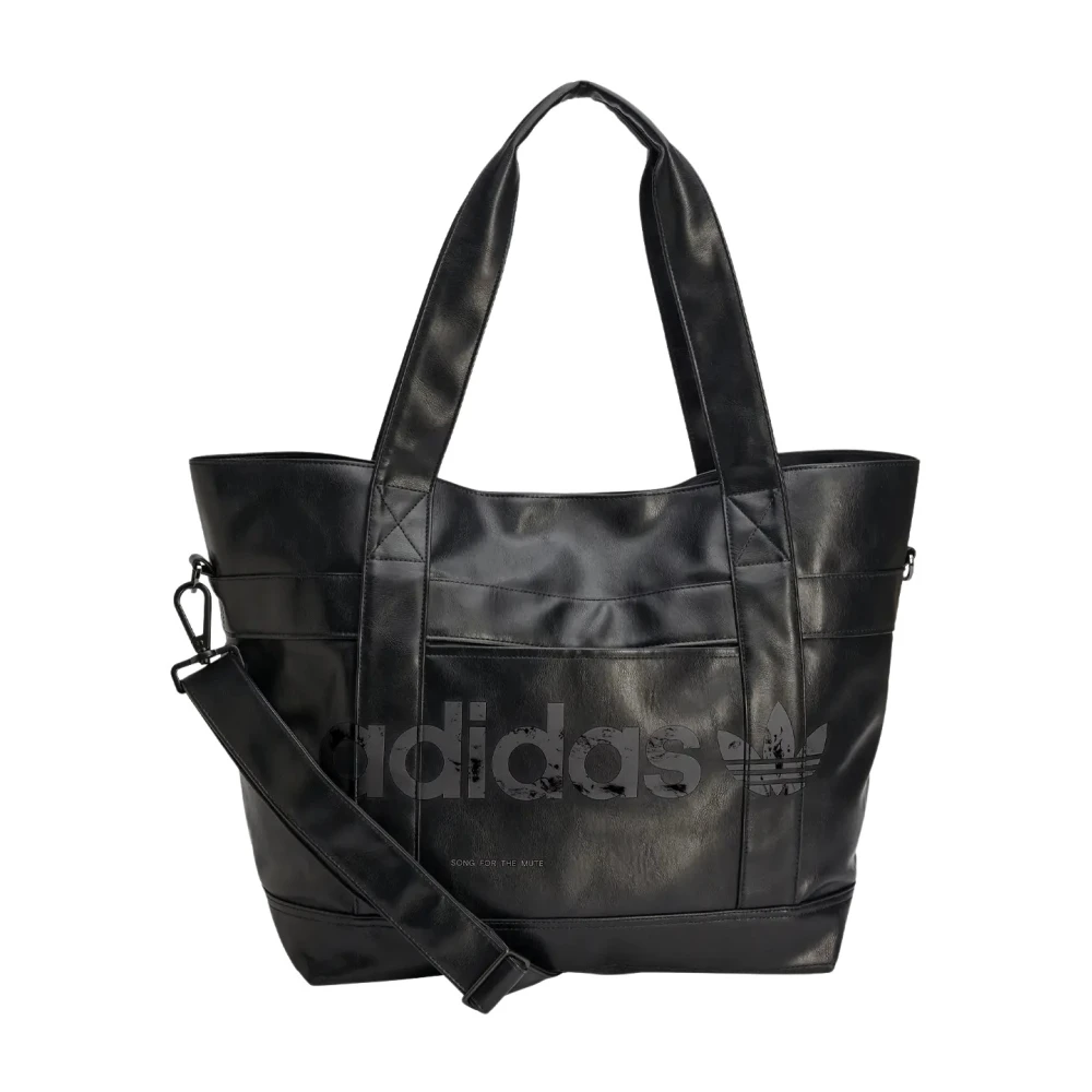 Adidas Uomo Nero Borsa A Tote Unisex Originals X Song For The Mute Collaborazione Pu Con Ecopelle Borsa A Tote A Spalla - Immagine 4