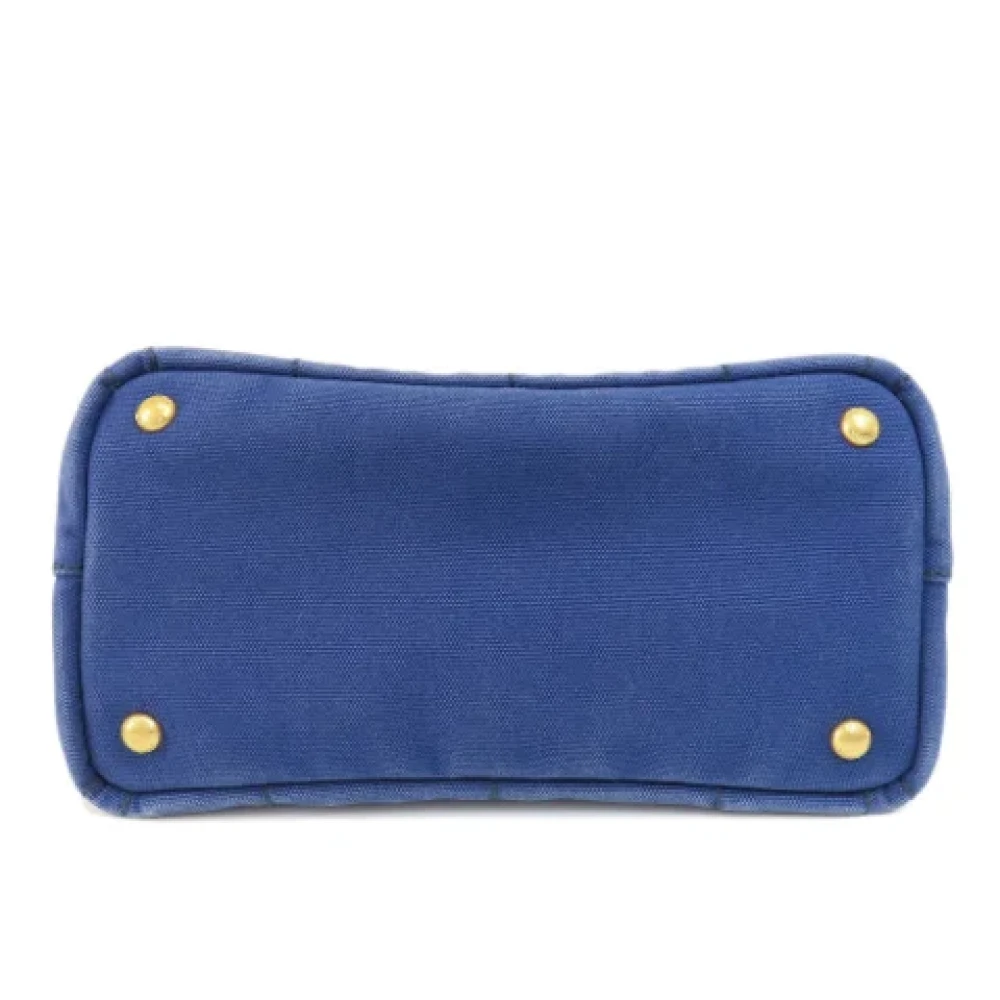Prada Vintage Pre-owned Canvas handbags Blue Dames