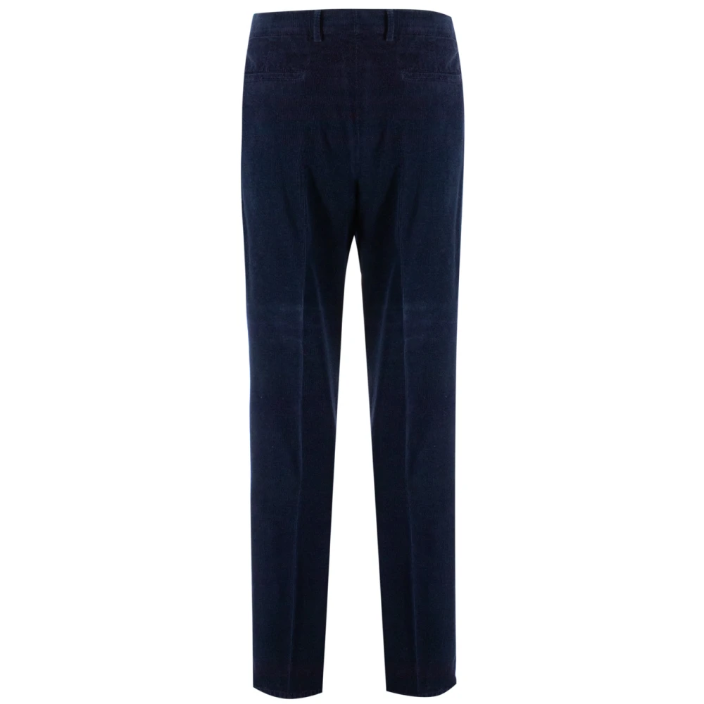 BRUNELLO CUCINELLI Italiaanse Corduroy Slim Fit Broek Blue Heren