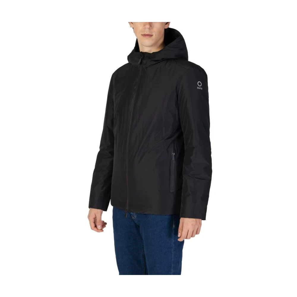 Suns Zwarte Polyesterjas voor Mannen Black Heren
