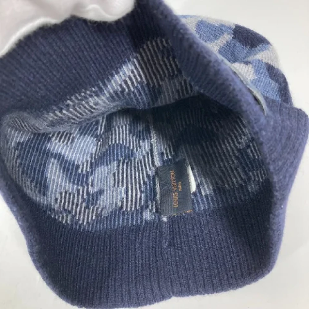 Louis Vuitton Vintage Pre-owned Wool hats Blue Dames