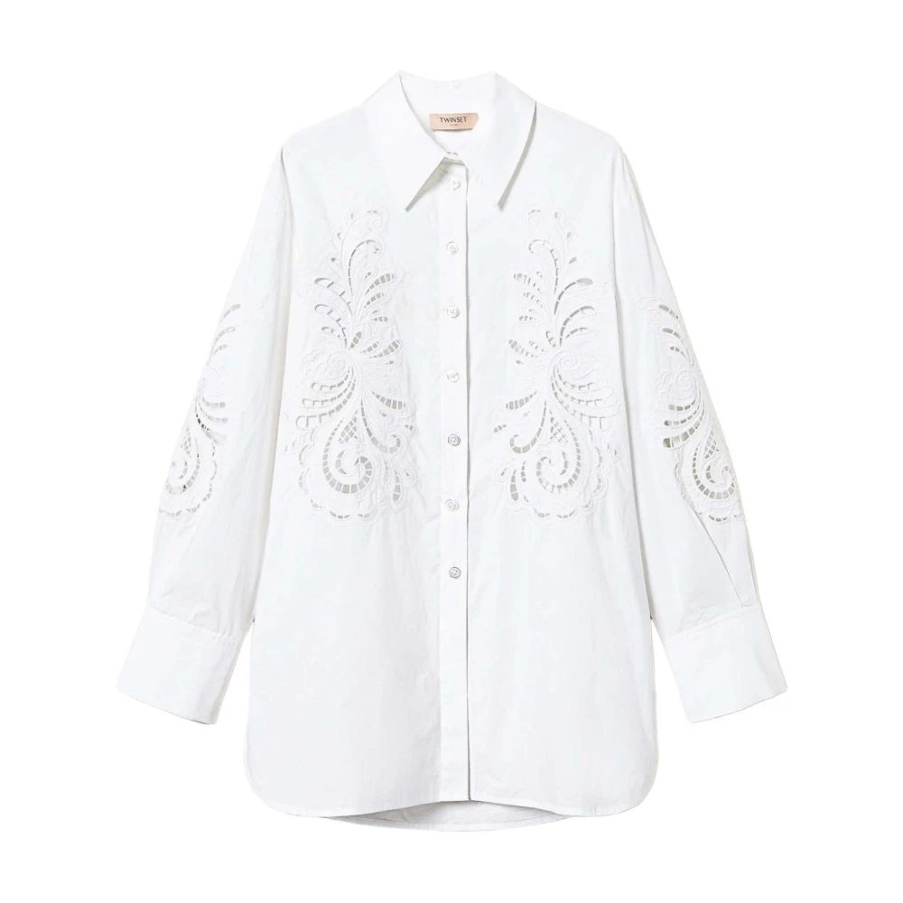 Twinset Witte Katoenen Overhemd Elegant Veelzijdige Stijl White Dames