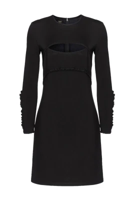 Cut-out Ruffled Mini Dress