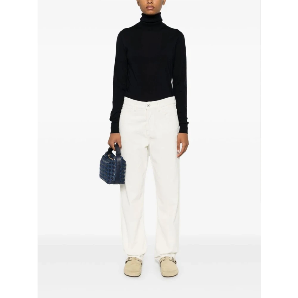 Jacob Cohën Witte Corduroy Broek Rechte Pijp White Dames