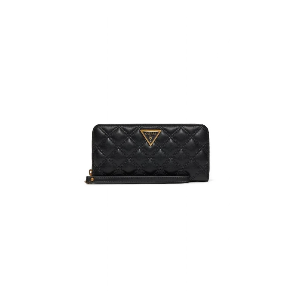 Guess Zwarte Polyurethaan Damesportemonnee Collectie Black Dames