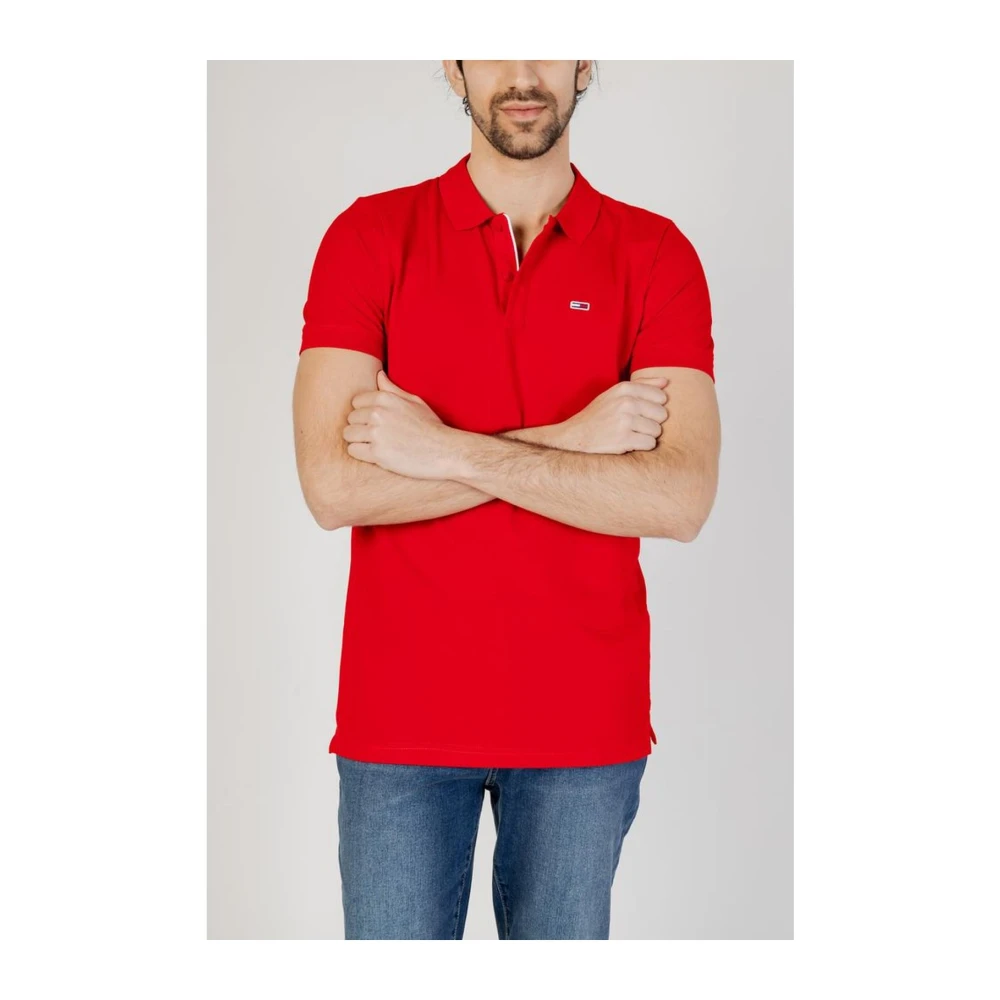 Tommy Jeans Katoenen Polo Shirt Lente Zomer Collectie Red Heren