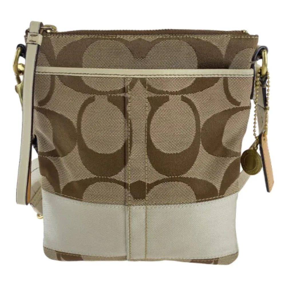 Coach Pre-owned Canvas shoulder-bags Beige Dames