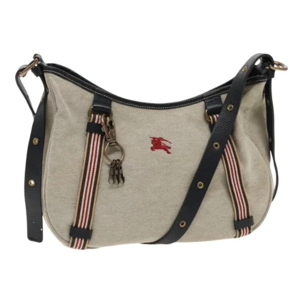 Burberry Vintage Pre-owned Canvas shoulder-bags Gray Dames