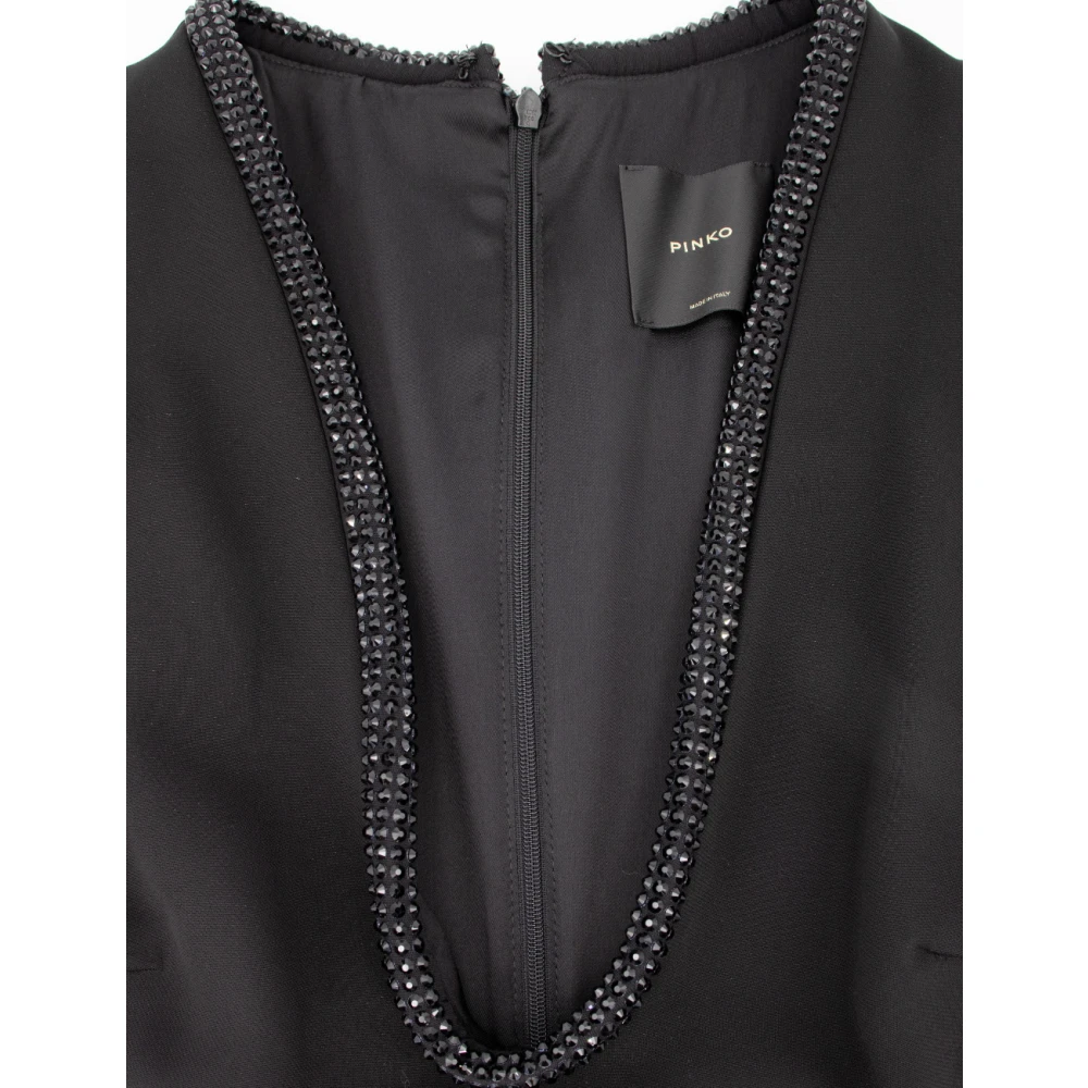 pinko Rhinestone Sheath Jurk Black Dames