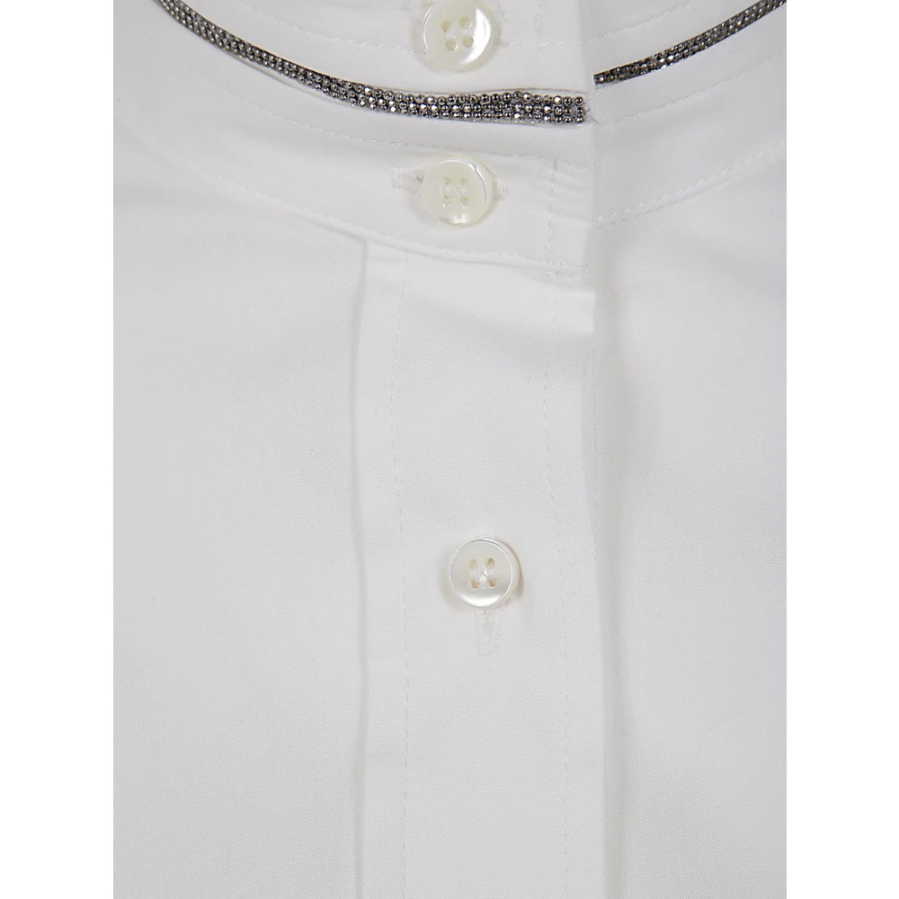 BRUNELLO CUCINELLI Witte Turtle Neck Shirt White Dames