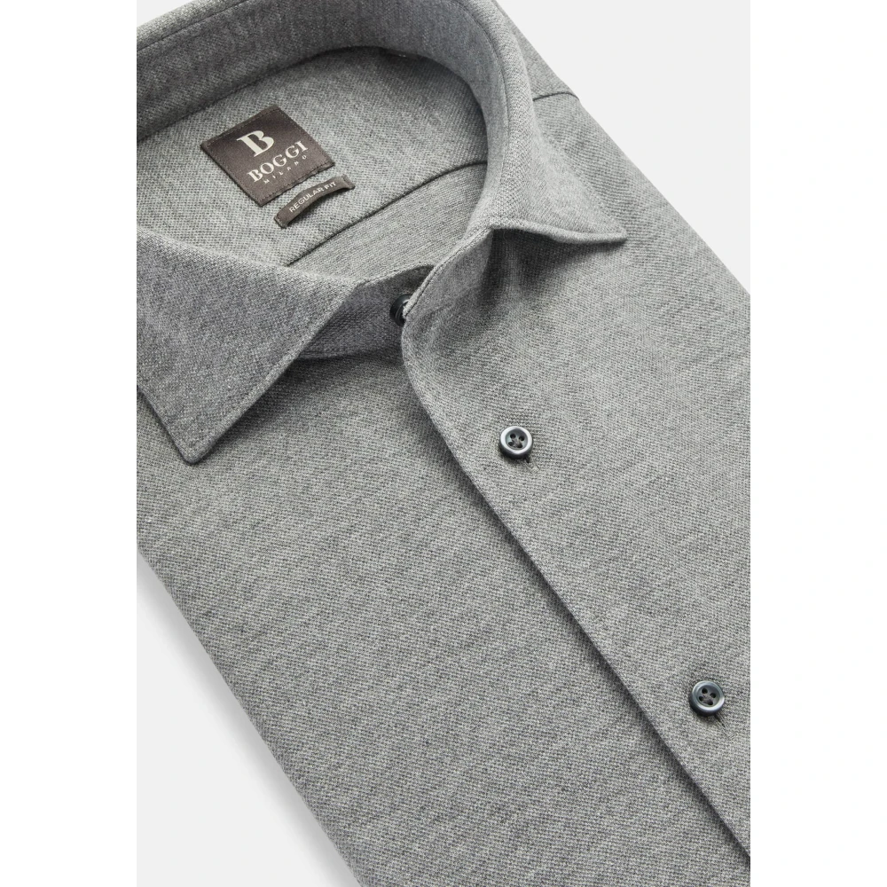 Boggi Milano Pique Polo Shirt Regular Fit Blue Heren