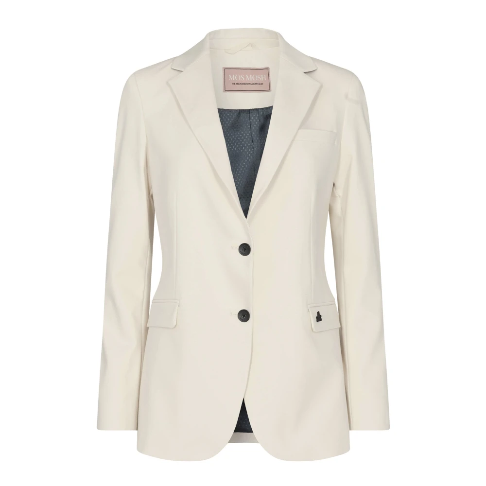 Mos Mosh Beige Blazers, Female, 2XL, Elegant Night Blazer In Ecru