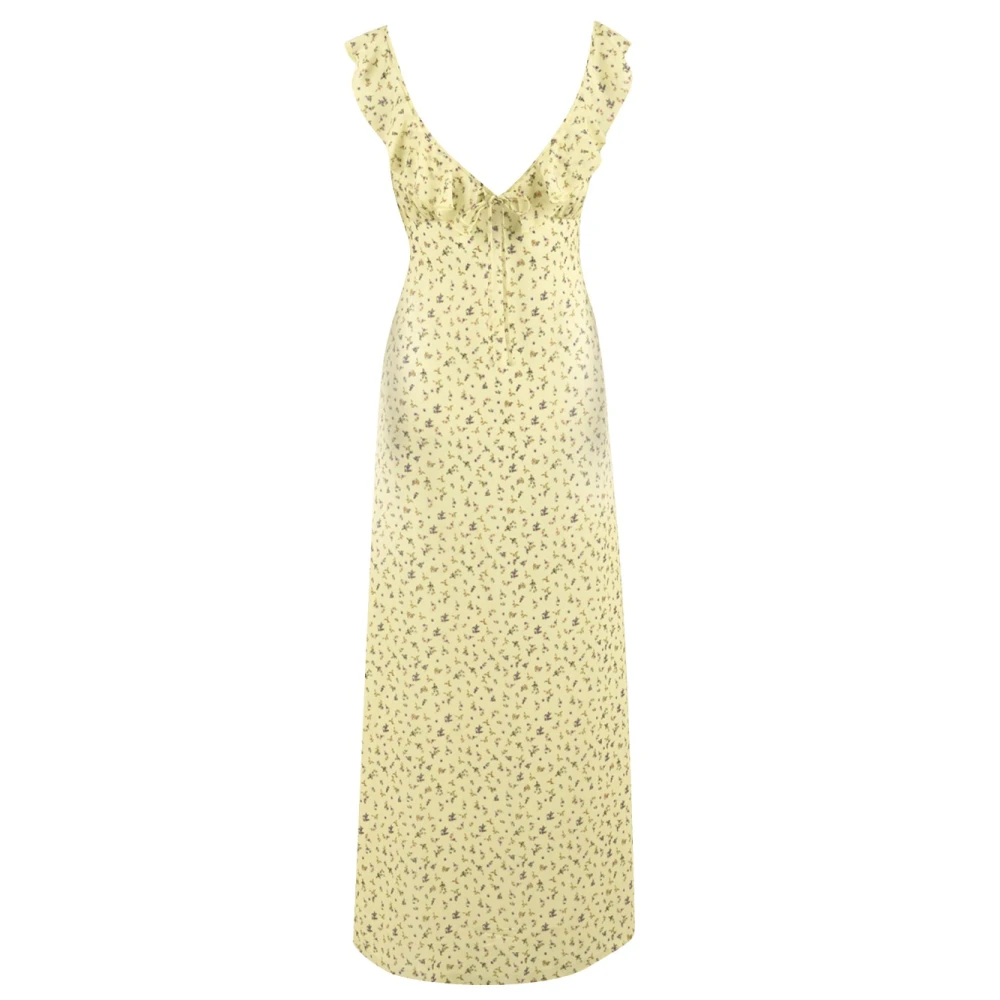 Mar De Margaritas Women's Yellow Cecilia Long Dress - Maxi Dresses - M - Dresses