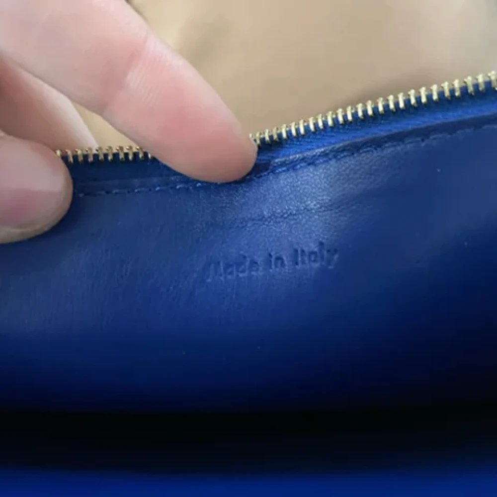 Celine Vintage Pre-owned Leather celine-bags Blue Dames