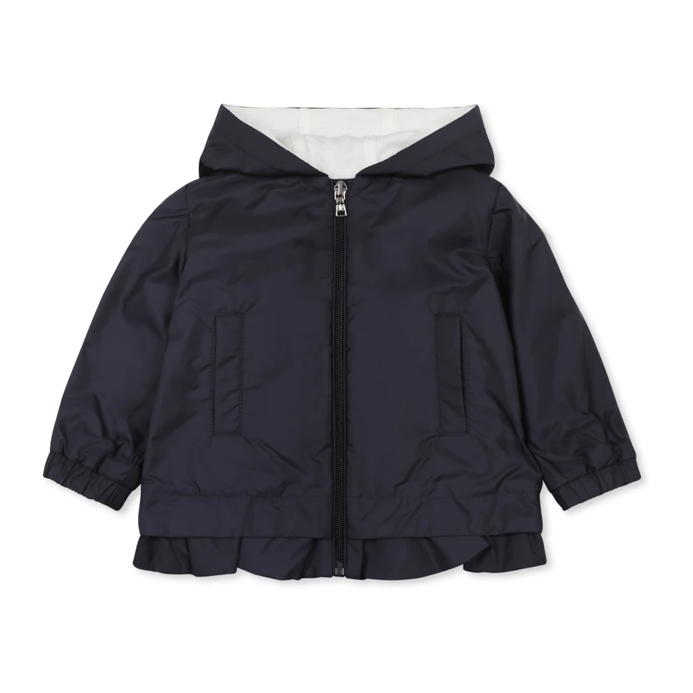 Moncler Blue Light Jackets, Unisex, 18 M, Wind Jacket With Hood