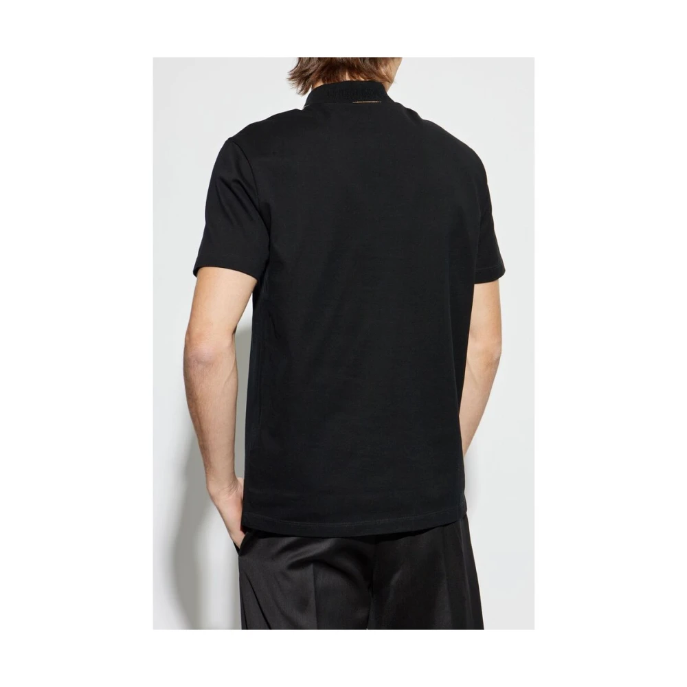 Versace Zwarte Polokraag Trui Black Heren