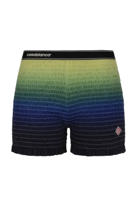 Gradient Shirred Shorts