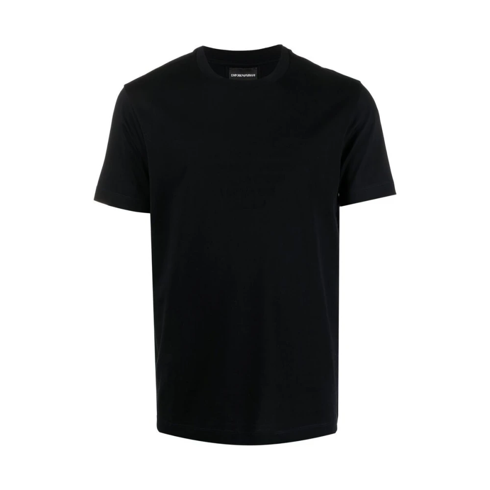 Emporio Armani Navy Blue Logo Print T-shirt Blue Heren