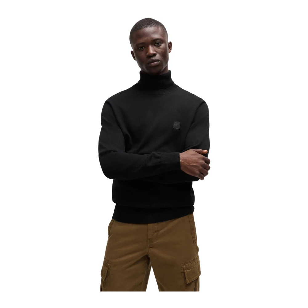 Hugo Boss Zwarte Trui Stijlvol Ontwerp Black Heren
