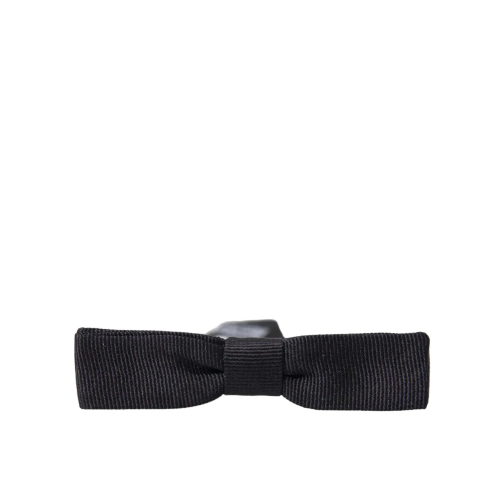 Dolce & Gabbana Zijden Strikje Verstelbaar Stijl Zwart Black Heren