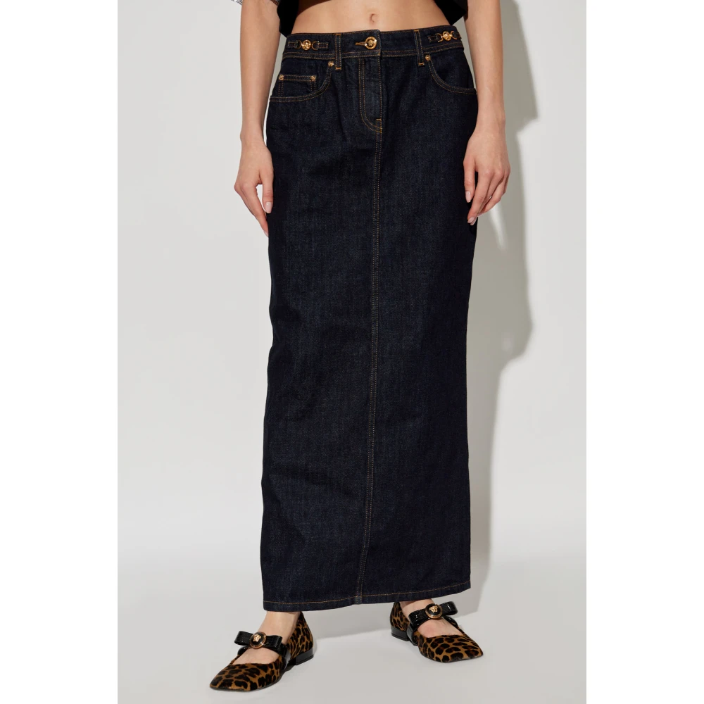 Versace Denim rok Blue Dames
