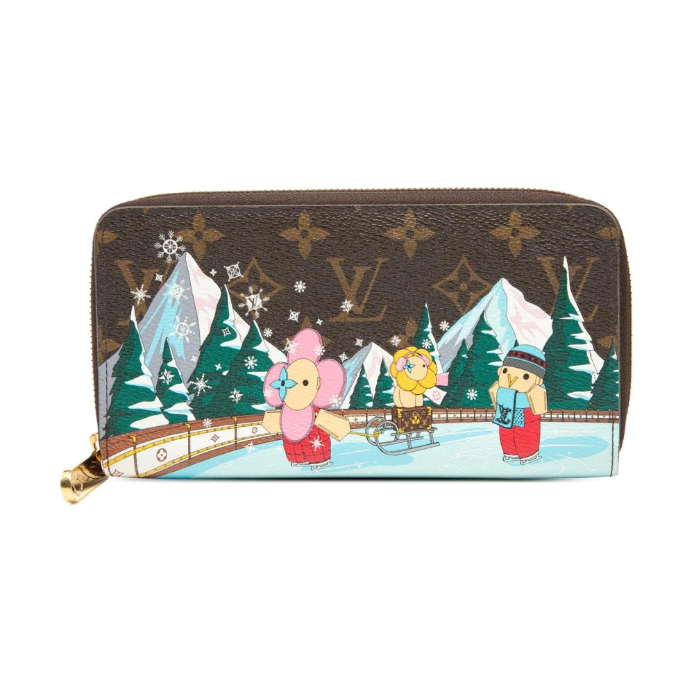 Louis Vuitton Vintage Women's Brown Pre-Owned Printed Zip Wallet