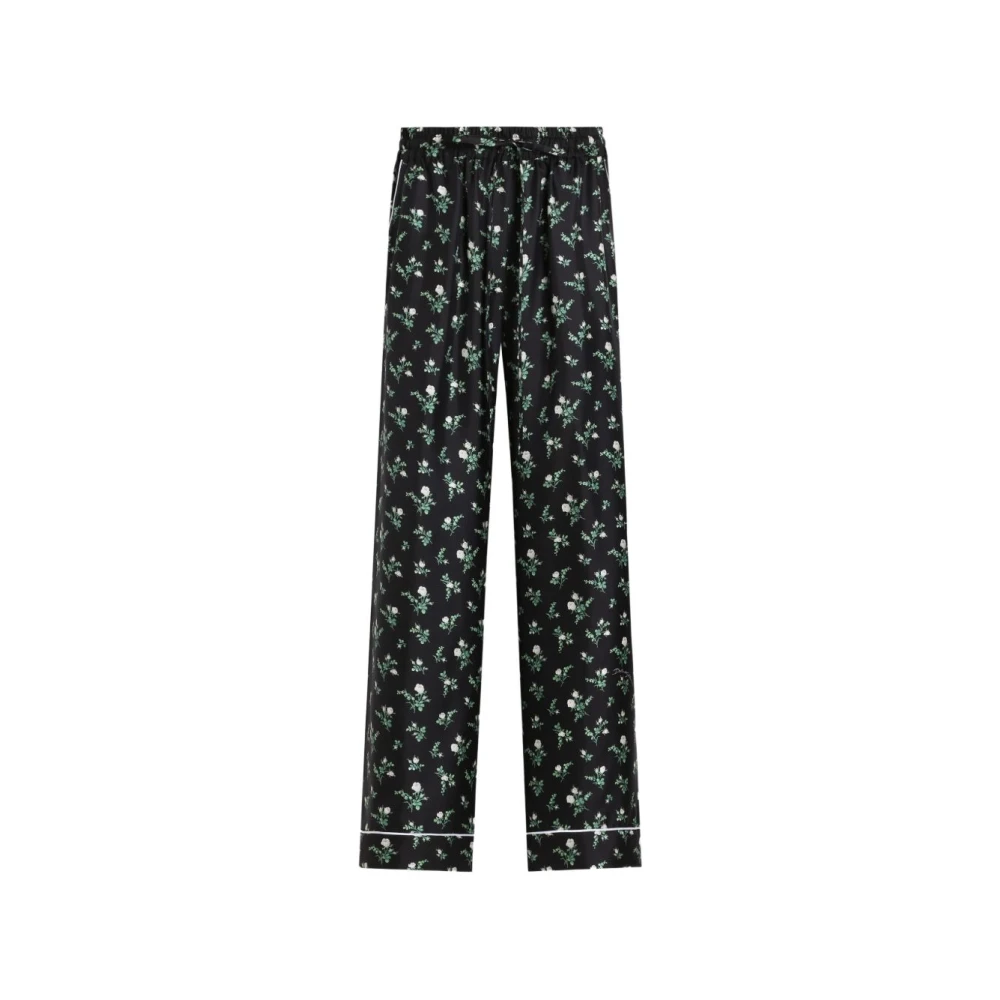 Dolce & Gabbana Women's Black Wide Trousers, M, Trousers