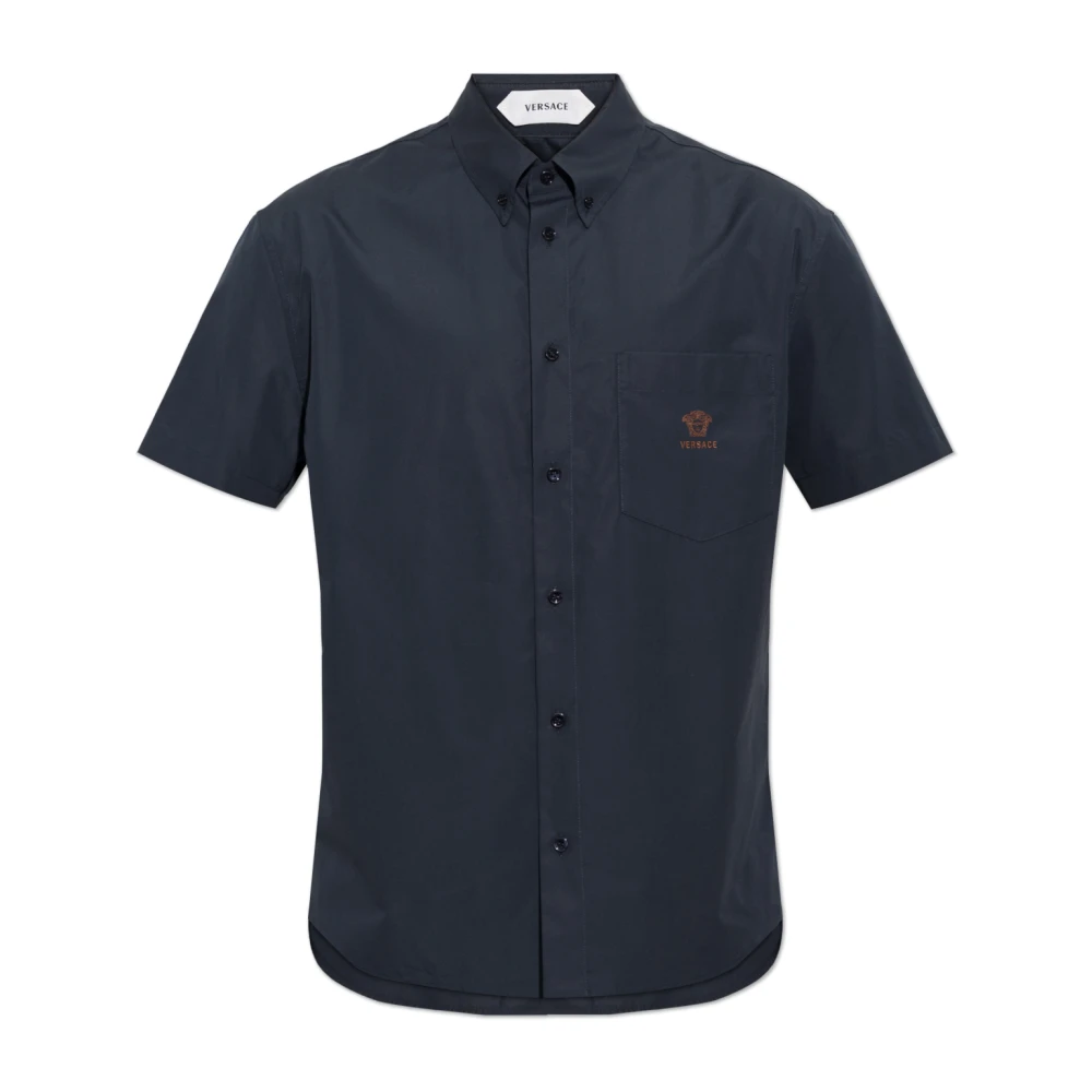 Versace Hombre Azul Camisas, Talla: 2XL
