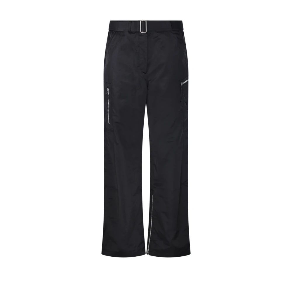 Our Legacy Zwarte Hoogglans Sateen Pilot Broek Black Dames