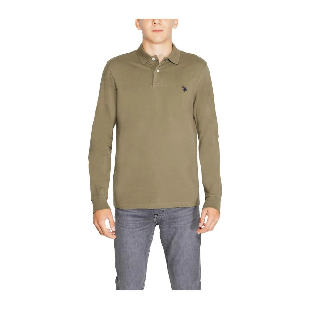 U.s. Polo Assn. Groene Polo T-shirt Katoen Herfst Winter Collectie Green Heren