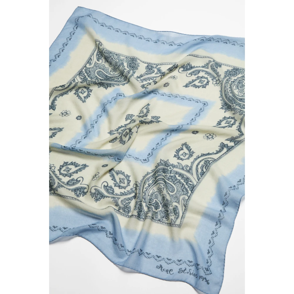 Acne Studios Paisley Print Wool Shawl Multicolor Dames