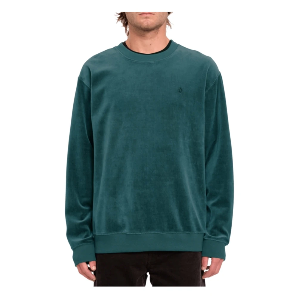 Volcom Single Stone Fluwelen Hoodie Green Heren