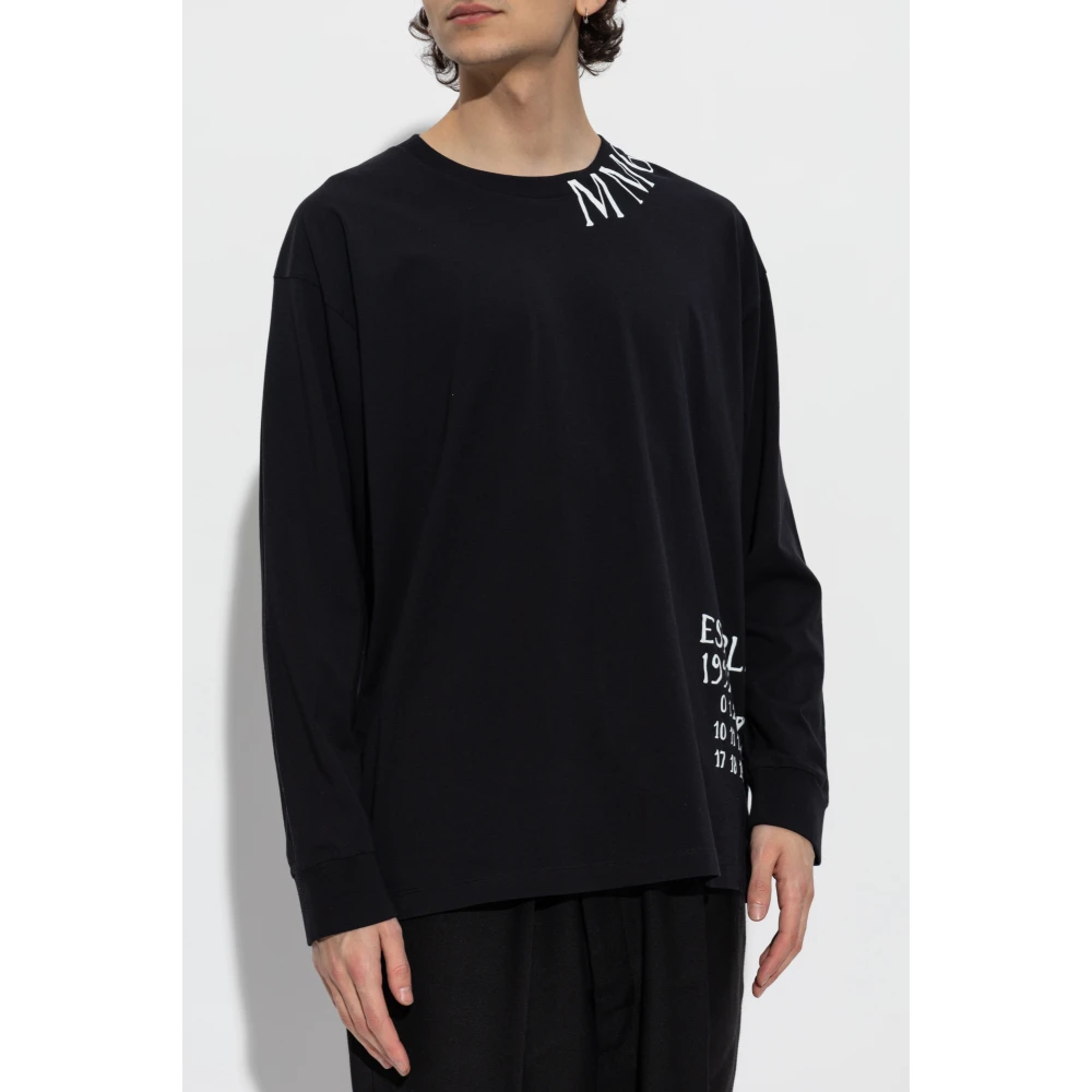 MM6 Maison Margiela Lange mouwen T-shirt Black Heren