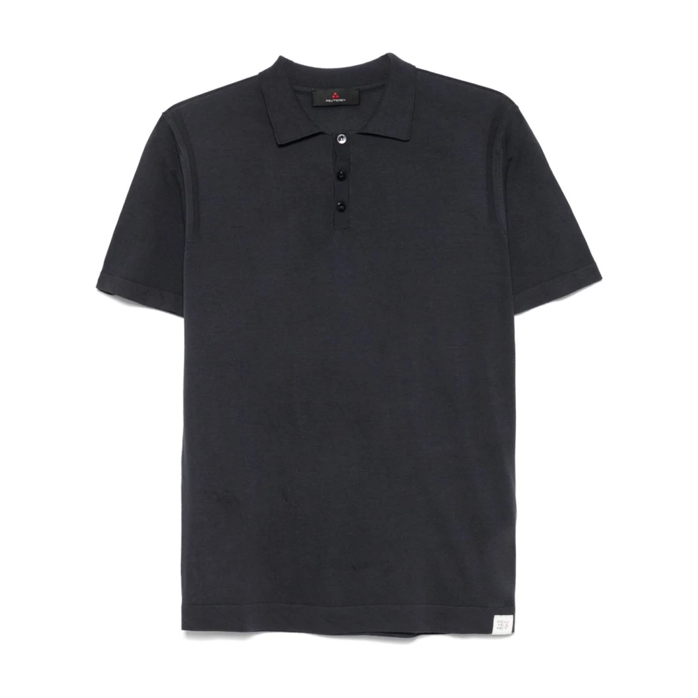 Peuterey Blauwe T-shirts en Polos met Logo Blue Heren