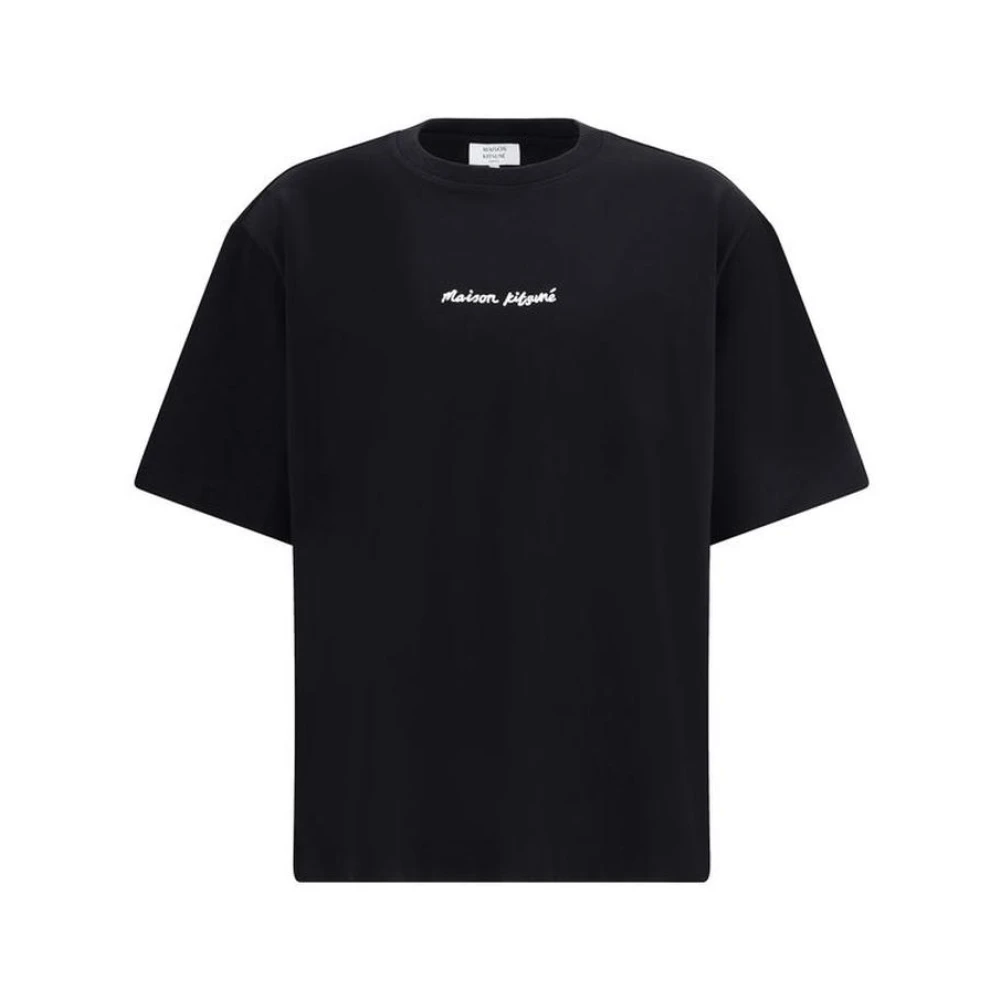 Maison Kitsuné Avslappnad passform kortärmad T-shirt Black, Herr