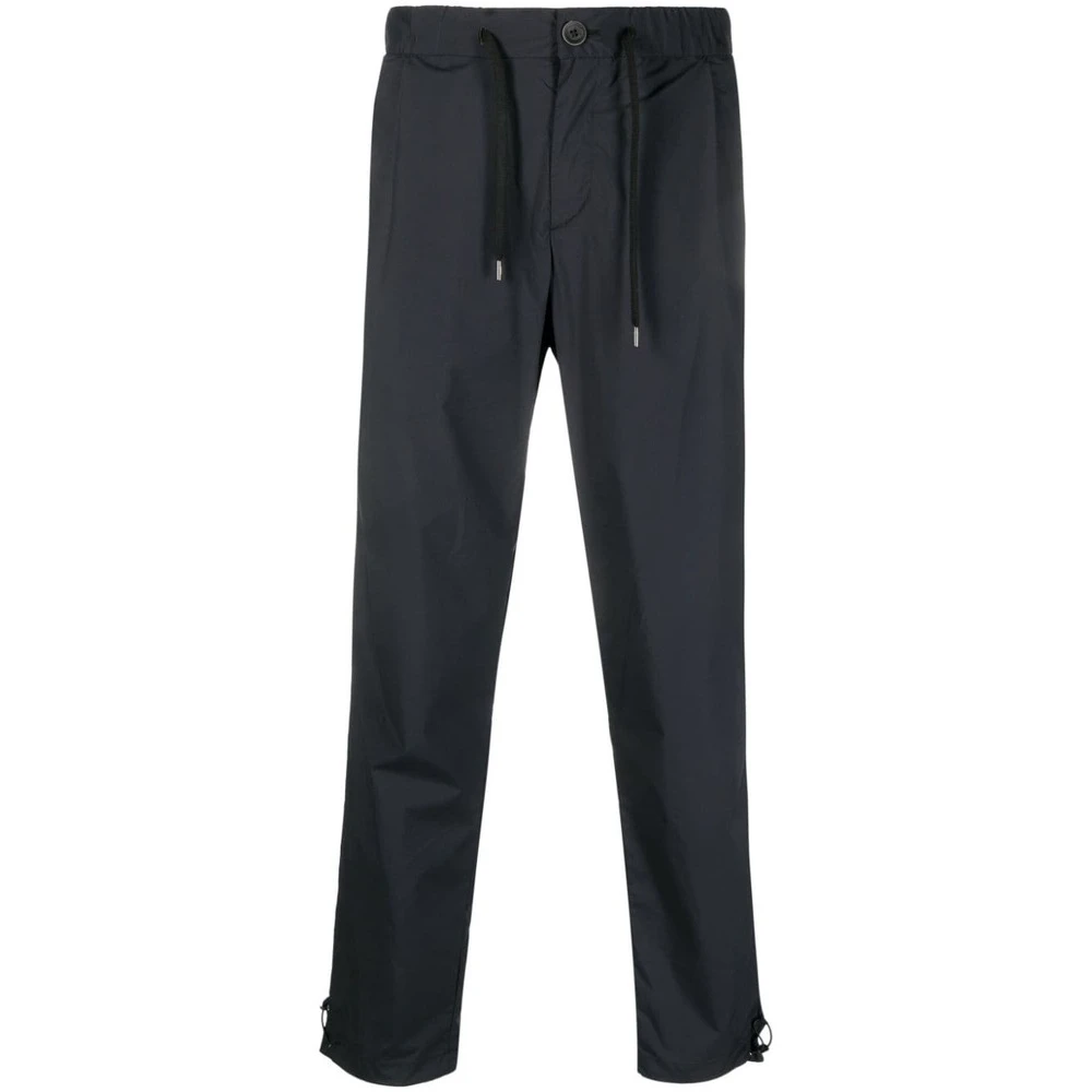 Herno Navy Blauw Elastische Trekkoord Broek Blue Heren