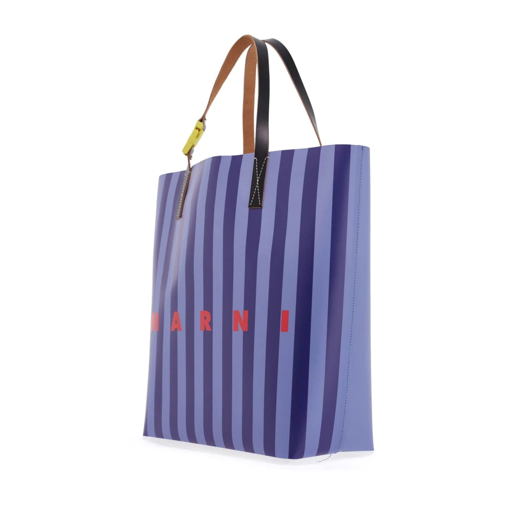 Marni Gestreepte Tribeca Tote Tas Blue Heren