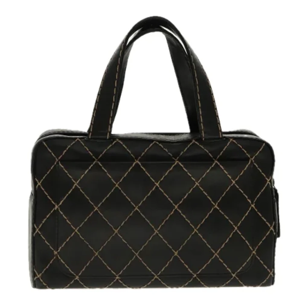 Chanel Vintage Pre-owned Leather handbags Black Dames