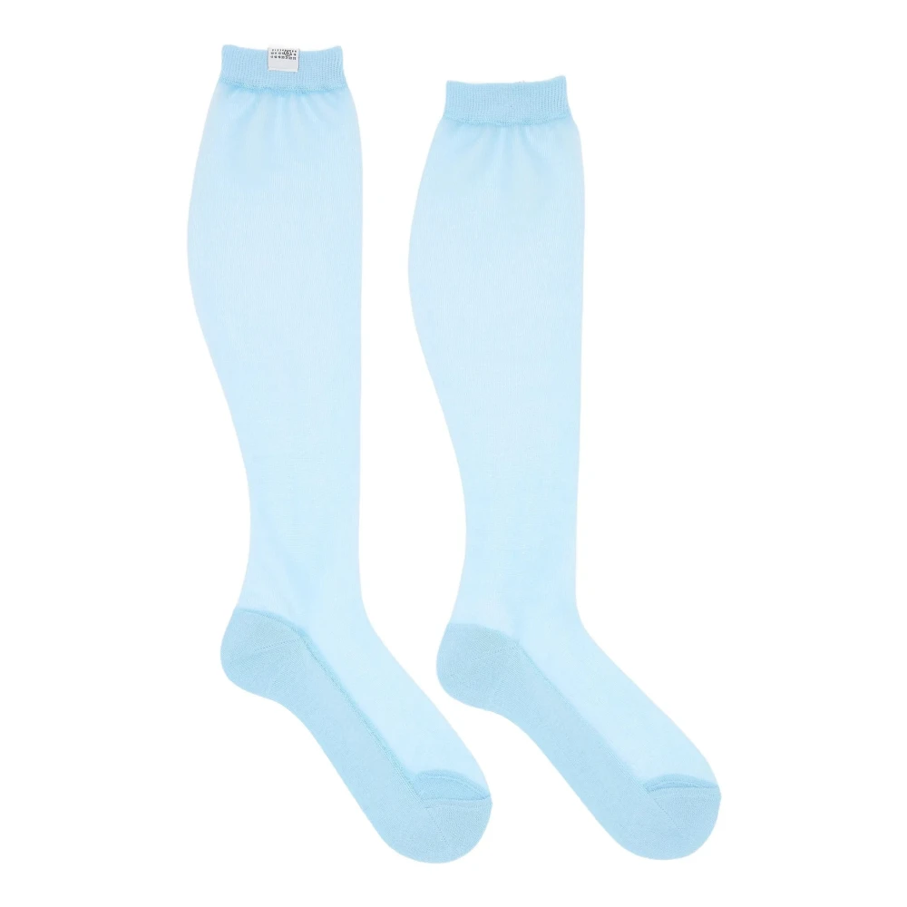 Mm6 Maison Margiela Women's Blue Bootleg Socks - Socks - S - Underwear
