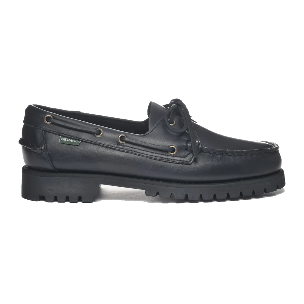 Sebago , Boat Shoes, Male, Black, 12 Uk, Ranger Waxy Leather Moccasin