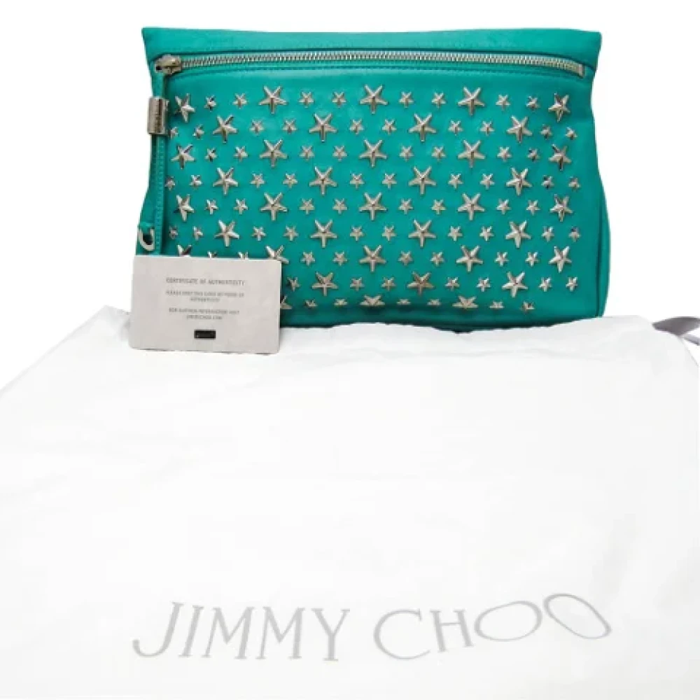 Jimmy Choo Pre-owned Leather clutches Green Dames