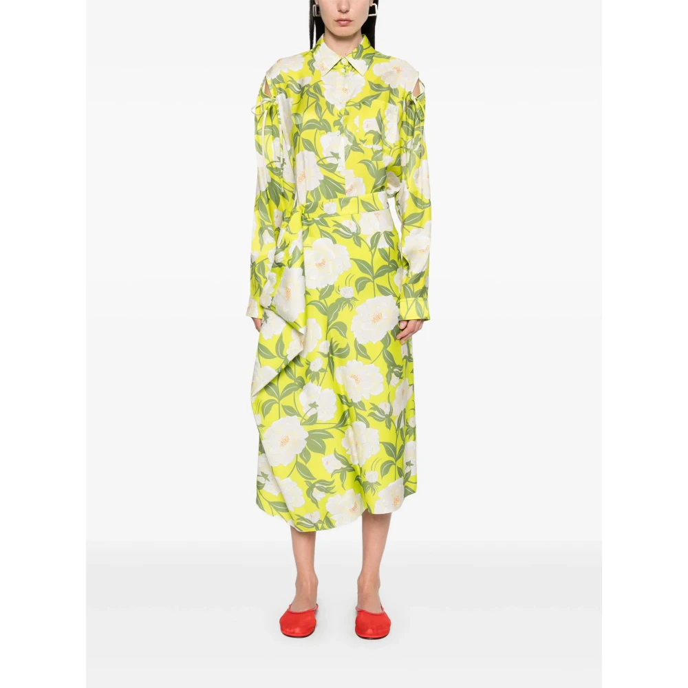 Kenzo Groene Shirt met Open-Schouders Green Dames