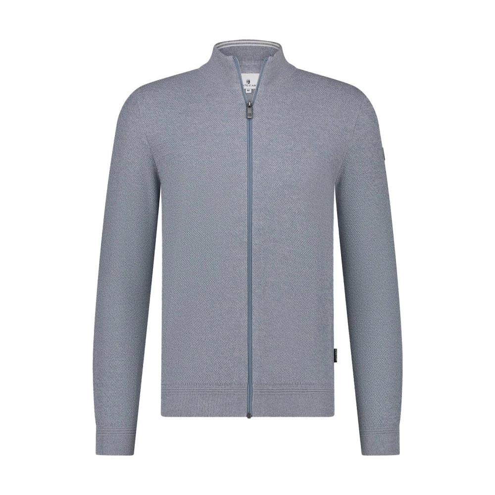 State of Art Eenvoudige Cardigan Vest Mou Gray Heren