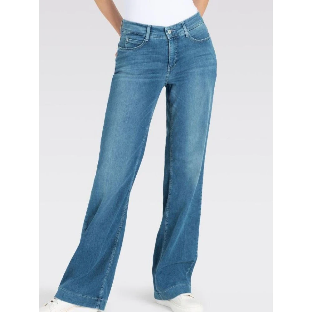 MAC Wijde Pijp Jeans Middenblauw Blue Dames