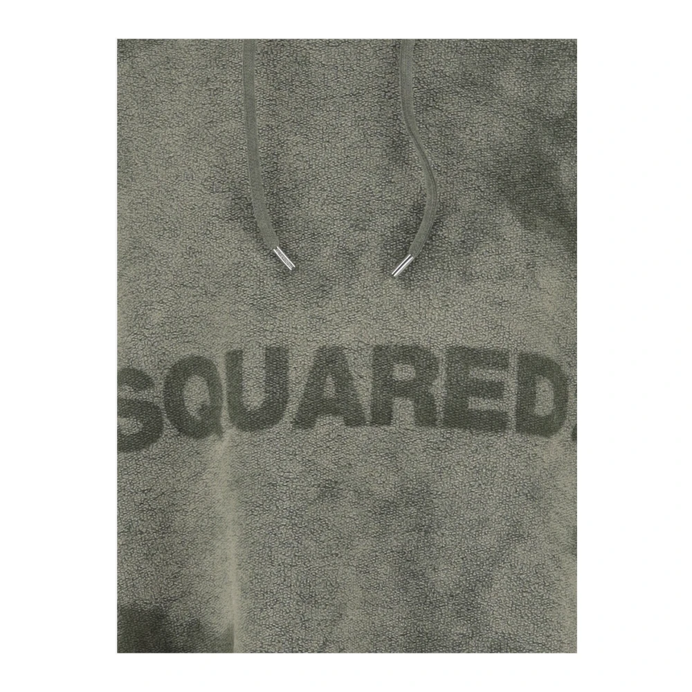Dsquared2 Groene Katoenen Hoodie met Koord Green Heren